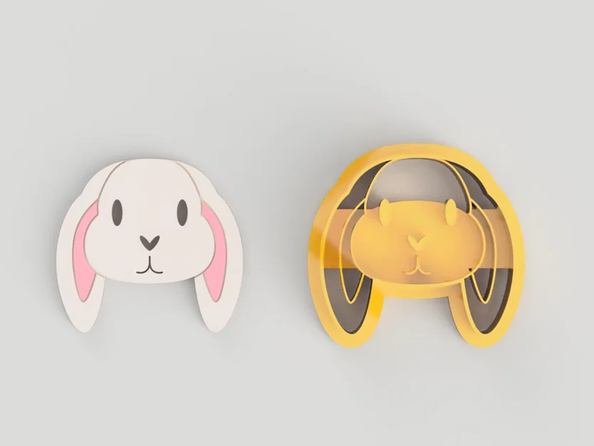 Dao Cắt Đất Sét Polymer Bông Tai Đầu Thỏ Phục Sinh (Easter Bunny Head) – Bản Sharp - Image 2