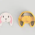 Dao Cắt Đất Sét Polymer Bông Tai Đầu Thỏ Phục Sinh (Easter Bunny Head) – Bản Sharp - Thumbnail 2