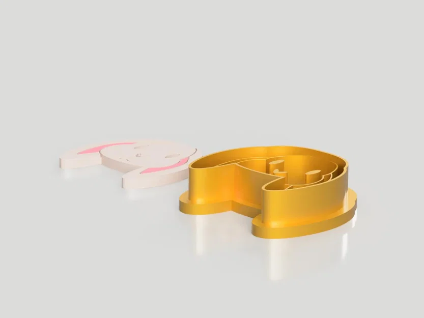 Dao Cắt Đất Sét Polymer Bông Tai Đầu Thỏ Phục Sinh (Easter Bunny Head) – Bản Sharp - Image 3