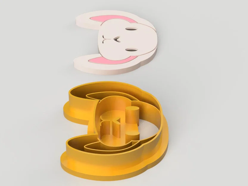 Dao Cắt Đất Sét Polymer Bông Tai Đầu Thỏ Phục Sinh (Easter Bunny Head) – Bản Sharp - Image 9