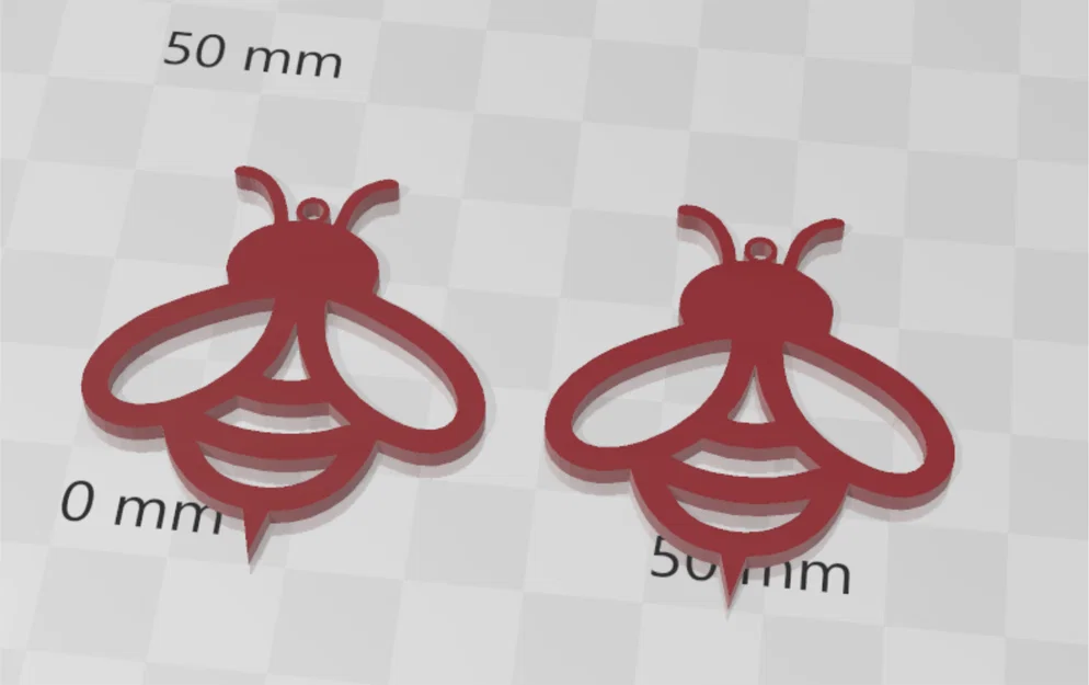 Mẫu in 3D bông tai hình chú ong (Cute Bee Earrings) cực dễ thương - Image 1