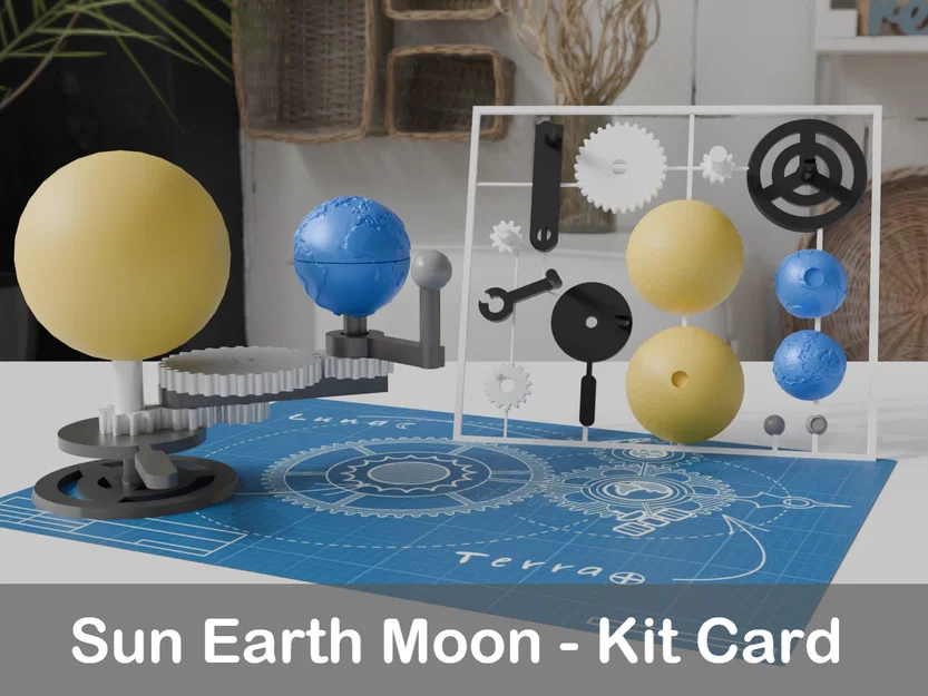 Sun Earth Moon - Kit Card (Mẫu Kit Card cơ khí dễ lắp ráp) - Image 1