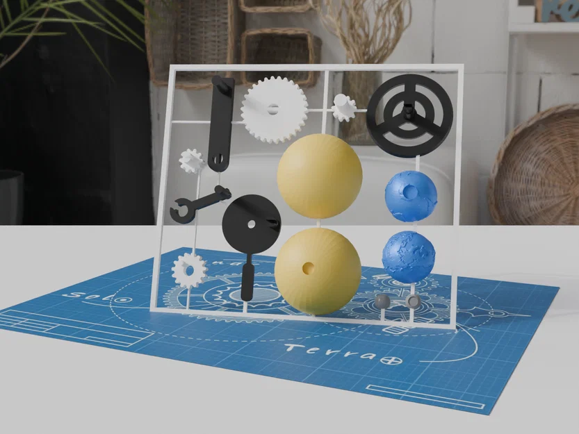 Sun Earth Moon - Kit Card (Mẫu Kit Card cơ khí dễ lắp ráp) - Image 2