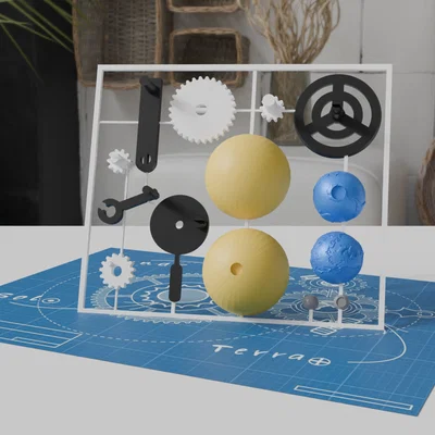 Sun Earth Moon - Kit Card (Mẫu Kit Card cơ khí dễ lắp ráp)