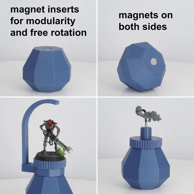 Hệ thống tay cầm/giá đỡ sơn mini nam châm (Magnetic Miniature Painting Handle/Holder)