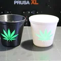 Chậu hoa hoạ tiết lá cần sa (Flowerpot with weed leaves) - Thumbnail 4