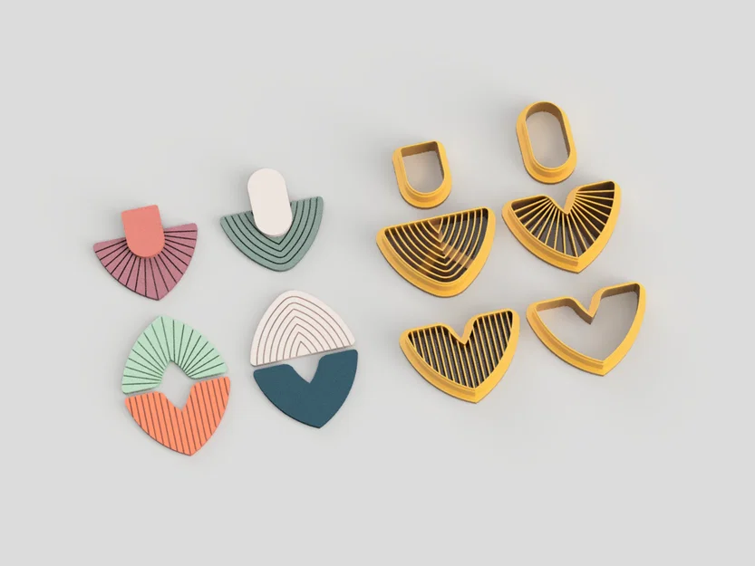 Bộ Khuôn Cắt Bông Tai Đất Sét Polymer Elegant Shapes (Clay Cutter) – Sharp 55mm - Image 1