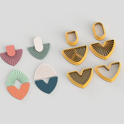 Bộ Khuôn Cắt Bông Tai Đất Sét Polymer Elegant Shapes (Clay Cutter) – Sharp 55mm