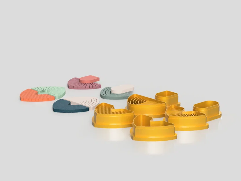 Bộ Khuôn Cắt Bông Tai Đất Sét Polymer Elegant Shapes (Clay Cutter) – Sharp 55mm - Image 3
