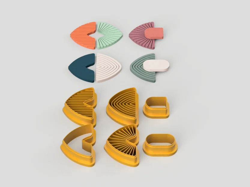 Bộ Khuôn Cắt Bông Tai Đất Sét Polymer Elegant Shapes (Clay Cutter) – Sharp 55mm - Image 4