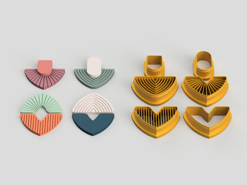 Bộ Khuôn Cắt Bông Tai Đất Sét Polymer Elegant Shapes (Clay Cutter) – Sharp 55mm - Image 5
