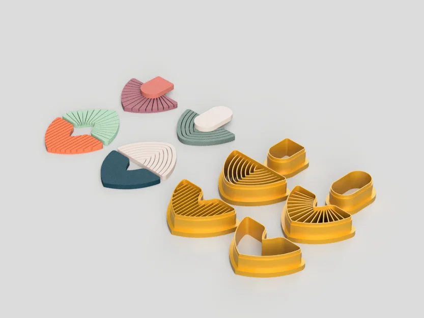 Bộ Khuôn Cắt Bông Tai Đất Sét Polymer Elegant Shapes (Clay Cutter) – Sharp 55mm - Image 7