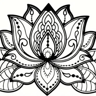 Tranh Treo Tường Mandala Hoa Sen Nghệ Thuật Dành Cho In 3D