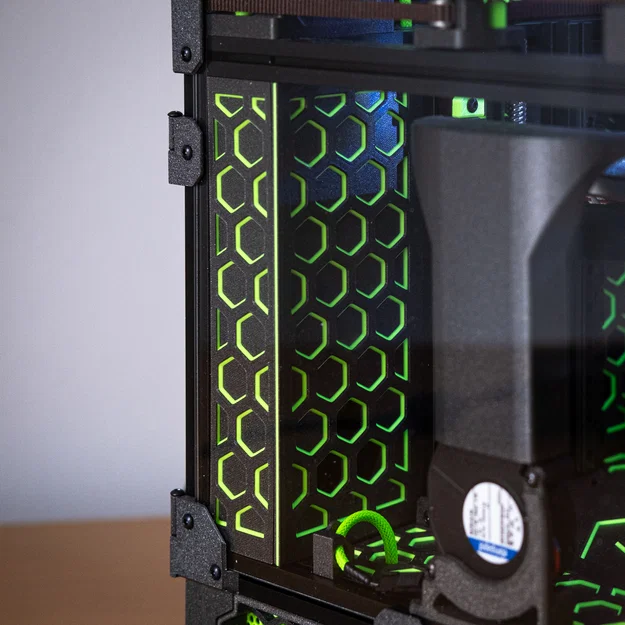 Ốp hông khoang điện tử họa tiết hex + mid panel hex cho Voron Zero - Image 1