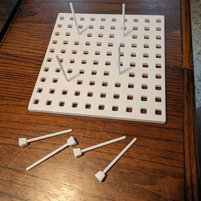 Bảng chặn crochet mở rộng và peg dài hơn (10x10)