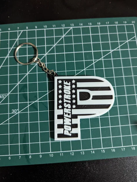 Móc khóa PowerStroke độc đáo in 3D phong cách cho người đam mê xe - Image 1