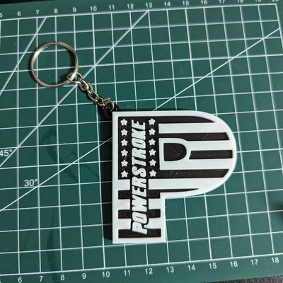 Móc khóa PowerStroke độc đáo in 3D phong cách cho người đam mê xe