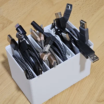 Khay Đựng Cáp Sạc Gridfinity 3x2 - Giải Pháp Gọn Gàng Bàn Làm Việc