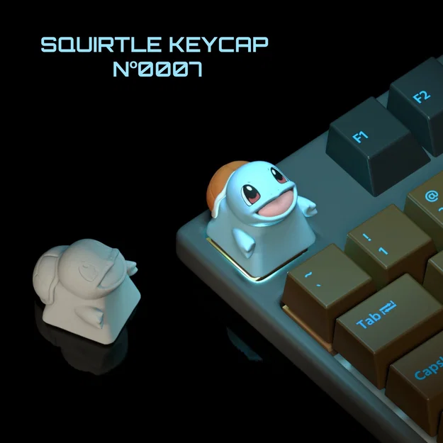 Squirtle Keycap Nº0007 - Nút bàn phím Pokemon dễ thương cho bàn phím cơ - Image 1