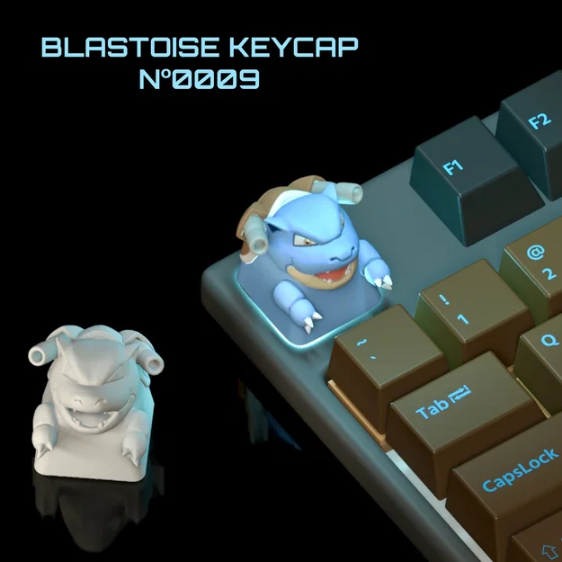Keycap Blastoise (BLASTOISE KEYCAP Nº0009) độc đáo cho bàn phím cơ - Image 1