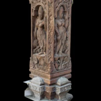 Shiva và Parvati. Cột