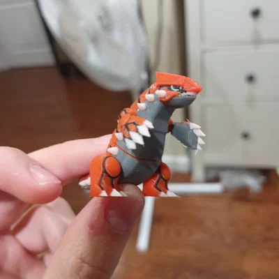 Mô hình Pokémon Groudon đa sắc in 3D cực chi tiết và ấn tượng