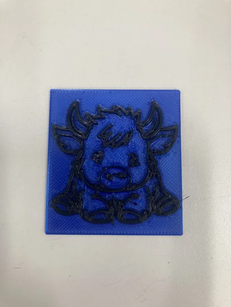 Tranh Treo Tường Bò Highland Bê Con Dễ Thương - Image 2