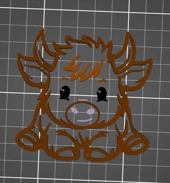 Tranh Treo Tường Bò Highland Bê Con Dễ Thương - Image 3