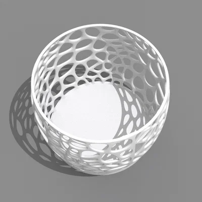 Giỏ Đựng Đồ Họa Tiết Voronoi – Đồ Trang Trí In 3D Độc Đáo