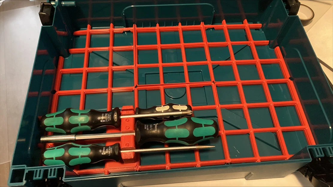 Khay Gridfinity giữ tua vít Wera (Gridfinity Wera screwdriver holder) - Image 1