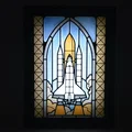 Hộp Đèn Lightbox Kính Màu (Stained Glass) Tàu Con Thoi Không Gian - Thumbnail 2