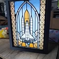 Hộp Đèn Lightbox Kính Màu (Stained Glass) Tàu Con Thoi Không Gian - Thumbnail 4