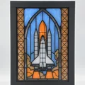 Hộp Đèn Lightbox Kính Màu (Stained Glass) Tàu Con Thoi Không Gian - Thumbnail 5