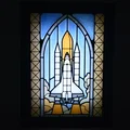 Hộp Đèn Lightbox Kính Màu (Stained Glass) Tàu Con Thoi Không Gian - Thumbnail 7