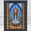 Hộp Đèn Lightbox Kính Màu (Stained Glass) Tàu Con Thoi Không Gian - Thumbnail 8