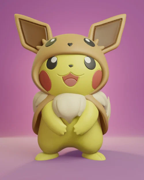 Mô hình 3D Pikachu hóa trang Eeveelutions siêu đáng yêu - Image 1