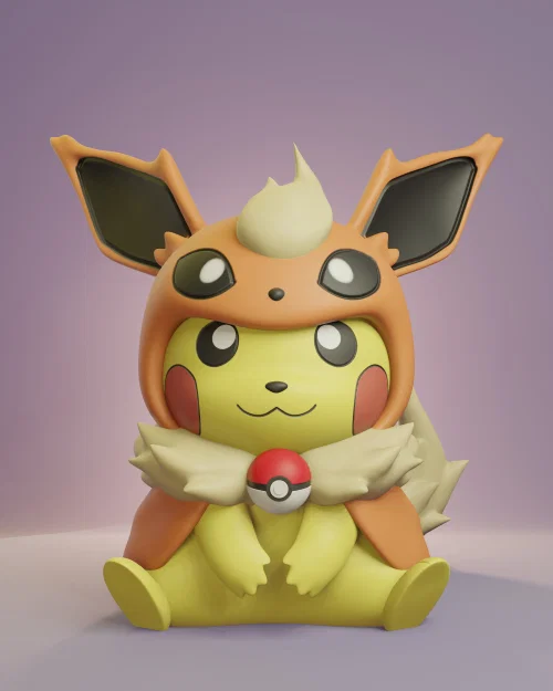 Mô hình 3D Pikachu hóa trang Eeveelutions siêu đáng yêu - Image 3