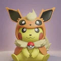 Mô hình 3D Pikachu hóa trang Eeveelutions siêu đáng yêu - Thumbnail 3