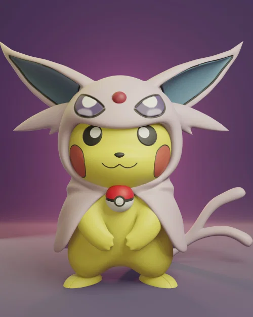 Mô hình 3D Pikachu hóa trang Eeveelutions siêu đáng yêu - Image 5