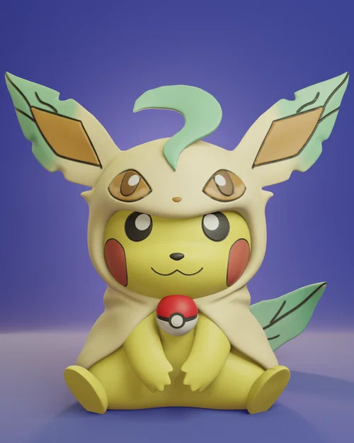 Mô hình 3D Pikachu hóa trang Eeveelutions siêu đáng yêu - Image 7