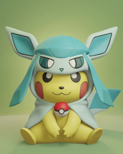 Mô hình 3D Pikachu hóa trang Eeveelutions siêu đáng yêu - Image 8