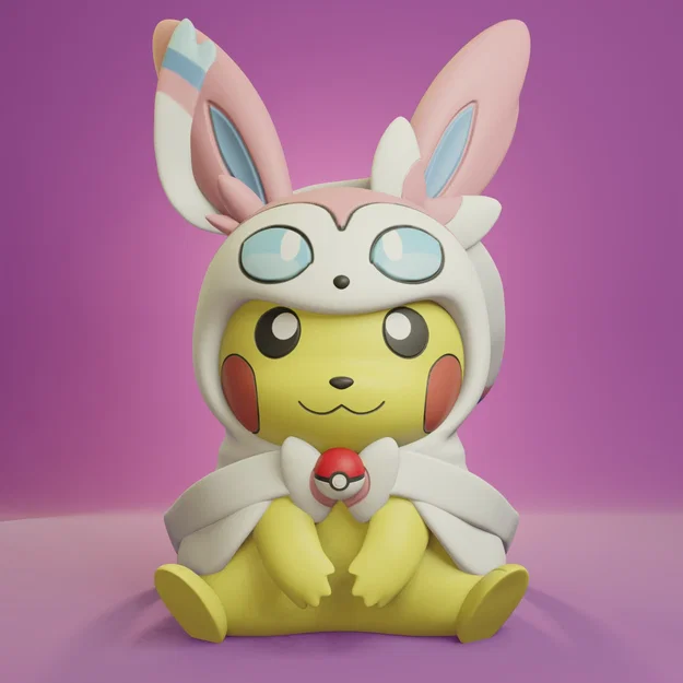 Mô hình 3D Pikachu hóa trang Eeveelutions siêu đáng yêu - Image 9