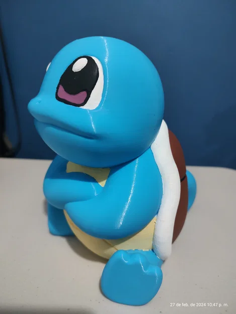 Mô hình ống heo Squirtle Pokémon in 3D dễ thương không cần support - Image 2