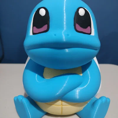 Mô hình ống heo Squirtle Pokémon in 3D dễ thương không cần support