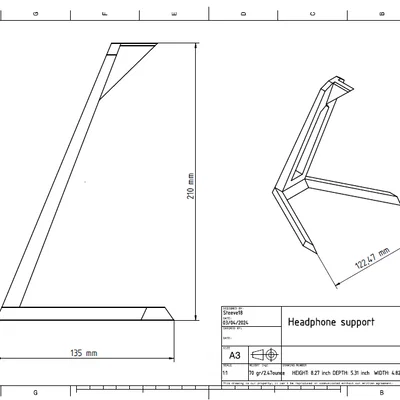Giá đỡ tai nghe (Headphone support / Support casque audio)