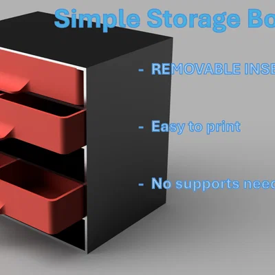 Storage Drawer Box S - Hộp đựng đồ đa năng, in 3D không cần support