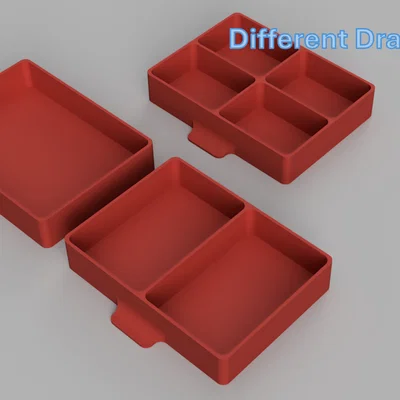Storage Drawer Box S - Hộp đựng đồ đa năng, in 3D không cần support