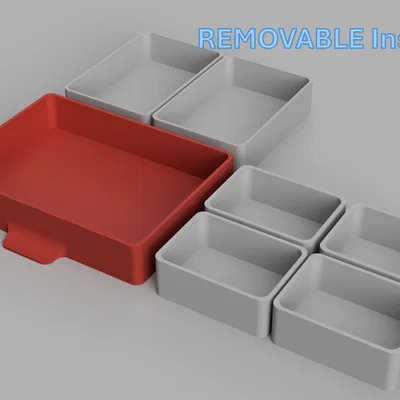 Storage Drawer Box S - Hộp đựng đồ đa năng, in 3D không cần support