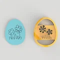 Cutter Đất Sét Polymer Trứng Phục Sinh Hoa (Happy Easter Egg with Flowers) - STL - Thumbnail 5