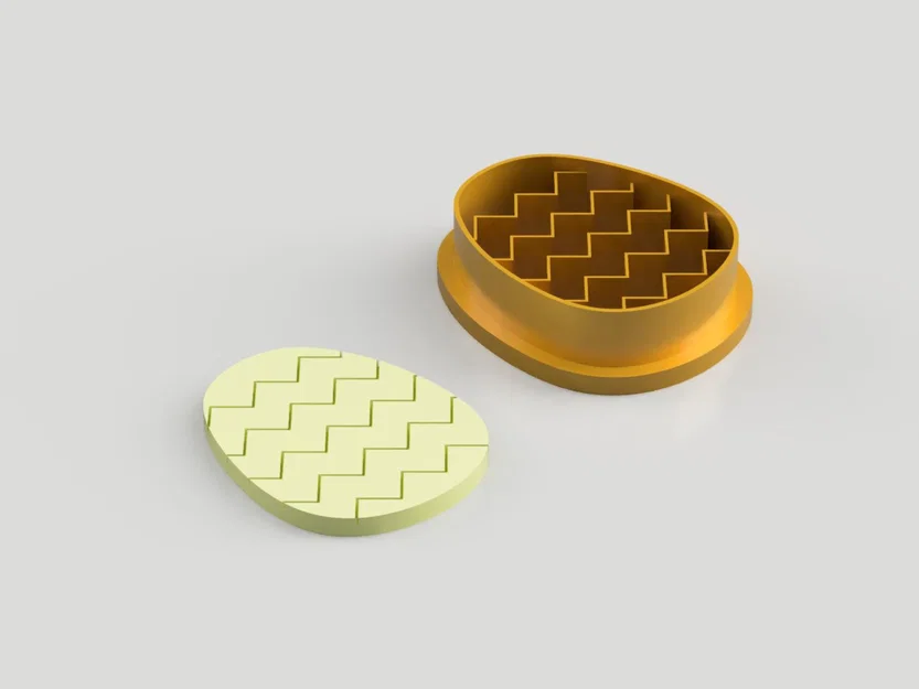 Dao Cắt Bông Tai Đất Sét Polymer Trứng Phục Sinh Zig Zag (STL) - Image 3